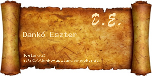 Dankó Eszter névjegykártya
